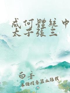 成何体统中的小太子张三