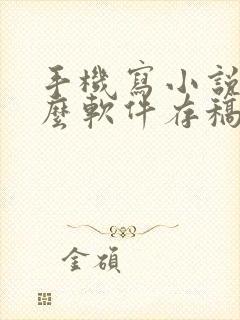 手机写小说用什么软件存稿