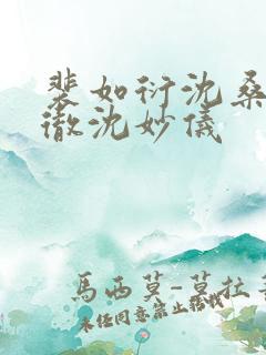 裴如衍沈桑宁裴彻沈妙仪