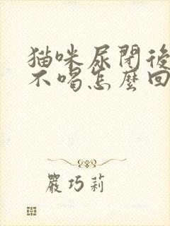 猫咪尿闭后不吃不喝怎么回事