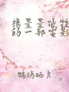 杨晨晨牺牲最大的一部电影