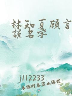 林知夏顾言泽小说名字