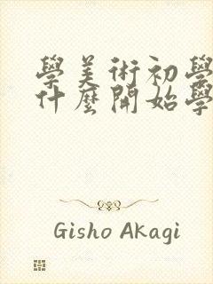 学美术初学者从什么开始学起?