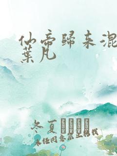 仙帝归来混花都叶凡