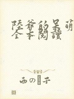 陆爷的呆萌甜妻全本阅读