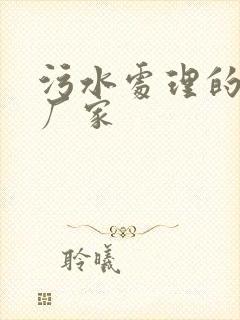 污水处理的生产厂家