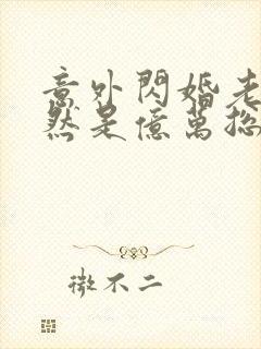 意外闪婚老公居然是亿万总裁