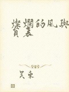 灿烂的风与海演员表