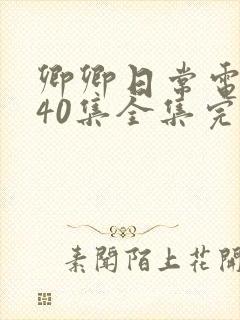 卿卿日常电视剧40集全集完整版