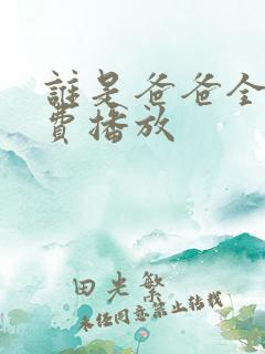 谁是爸爸全集免费播放