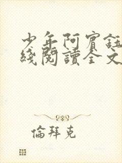 少年阿宾钰慧在线阅读全文小说