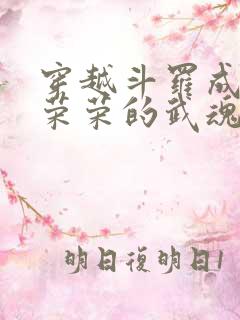 穿越斗罗成为宁荣荣的武魂的小说