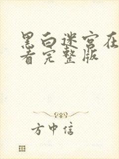 黑白迷宫在线观看完整版