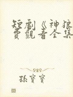 短剧《神狼》免费观看全集