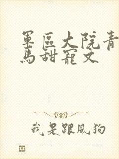 军区大院青梅竹马甜宠文