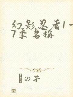 幻影忍者1一17季名称