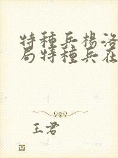 特种兵杨洛大结局特种兵在都市