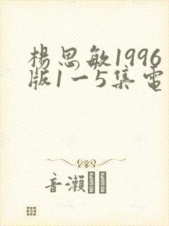 杨思敏1996版1一5集电影