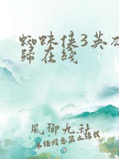 蜘蛛侠3英雄无归在线