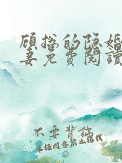 顾总的隐婚小罪妻免费阅读