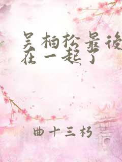 吴柏松最后和谁在一起了