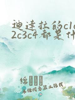 迪达拉的c1c2c3c4都是什么