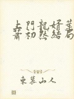 上门龙婿叶辰,萧初然结局