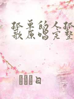 孤单的人孤单的歌原唱完整版