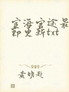 宦海官途最新章节更新txt