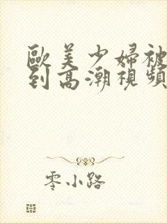 欧美少妇被我搞到高潮视频