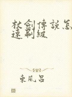 杖剑传说怎么快速刷级