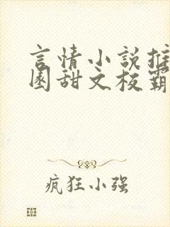 言情小说推荐校园甜文校霸