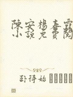 陈安杨春霞主角小说免费阅读