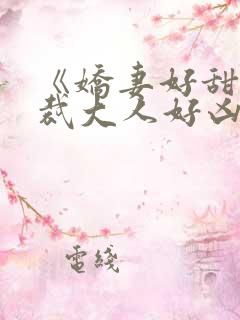 《娇妻好甜,总裁大人好凶猛》