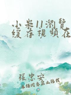 小米11浏览器缓存视频在哪个文件夹