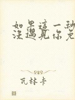 如果这一秒,我没遇见你免费阅读全