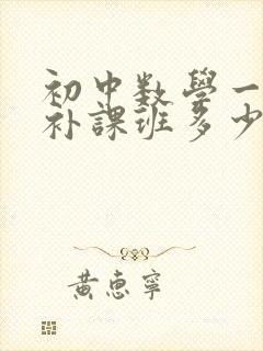 初中数学一对一补课班多少钱