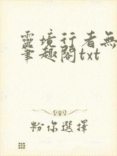 灵境行者无错版笔趣阁txt