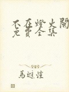 不在灯火阑珊处免费全集