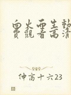 向火而生动漫免费观看高清