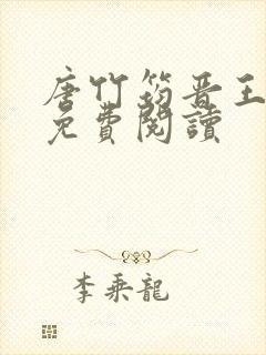 唐竹筠晋王小说免费阅读