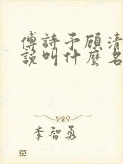 傅诗予顾清影小说叫什么名字