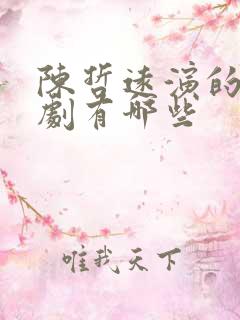 陈哲远演的电视剧有哪些