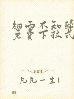 细雨不知归漫画免费下拉式