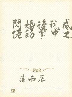 闪婚后我成了大佬的掌中之物在哪个平台