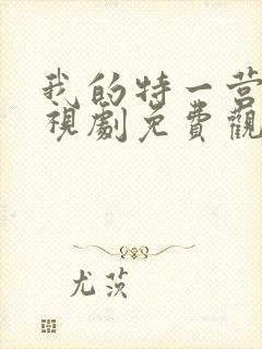 我的特一营 电视剧免费观看