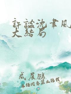 许谧沈聿风小说大结局