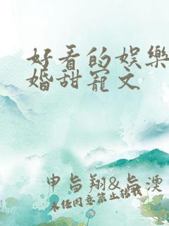 好看的娱乐圈隐婚甜宠文