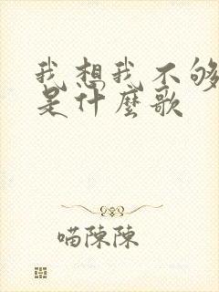 我想我不够爱你是什么歌