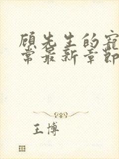 顾先生的宠妻日常最新章节免费阅读